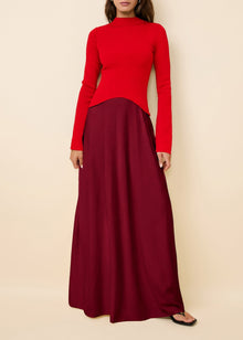 Womens | Soglio Dress | Apple Red/Cabernet