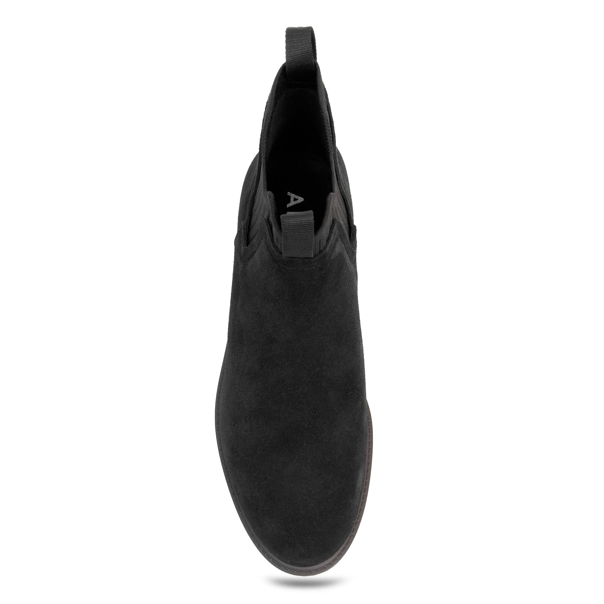 Pressly Bootie Low Block Heel | Black Sport Cow Suede/Knit