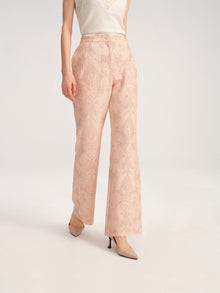 Straight Leg Pants | Beige