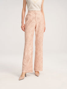 Straight Leg Pants | Beige