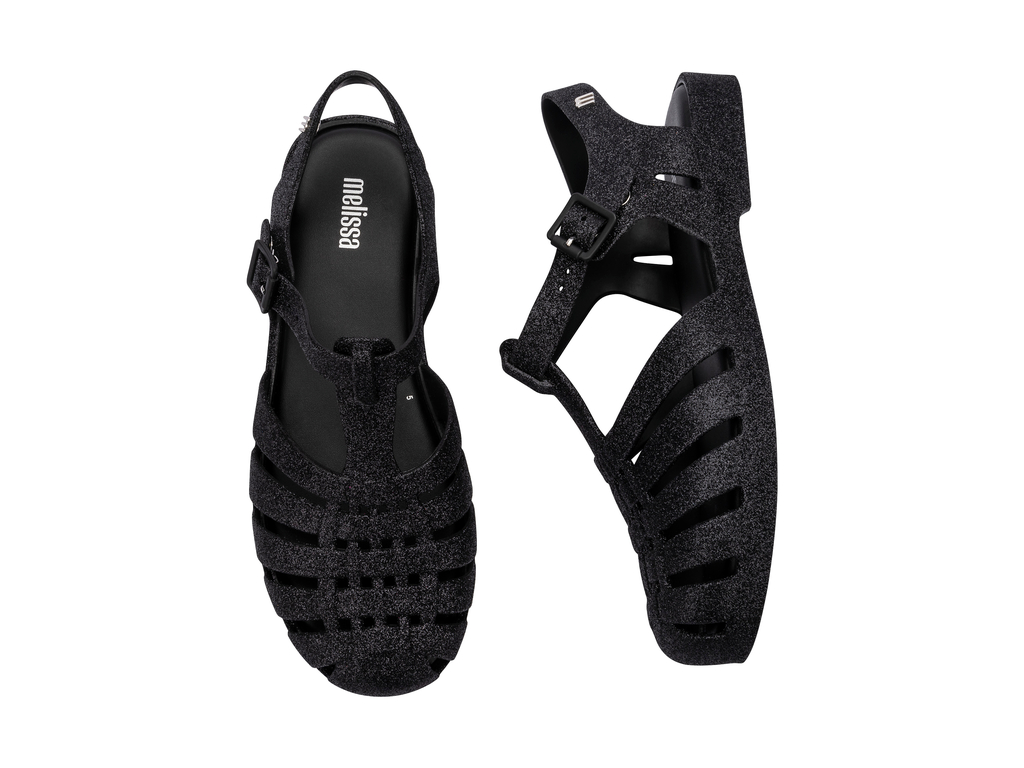 Womens | Possession Glitter Sandal | Glitter Black