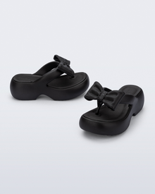 Womens | Free Fuzzy Bow Platform | Black