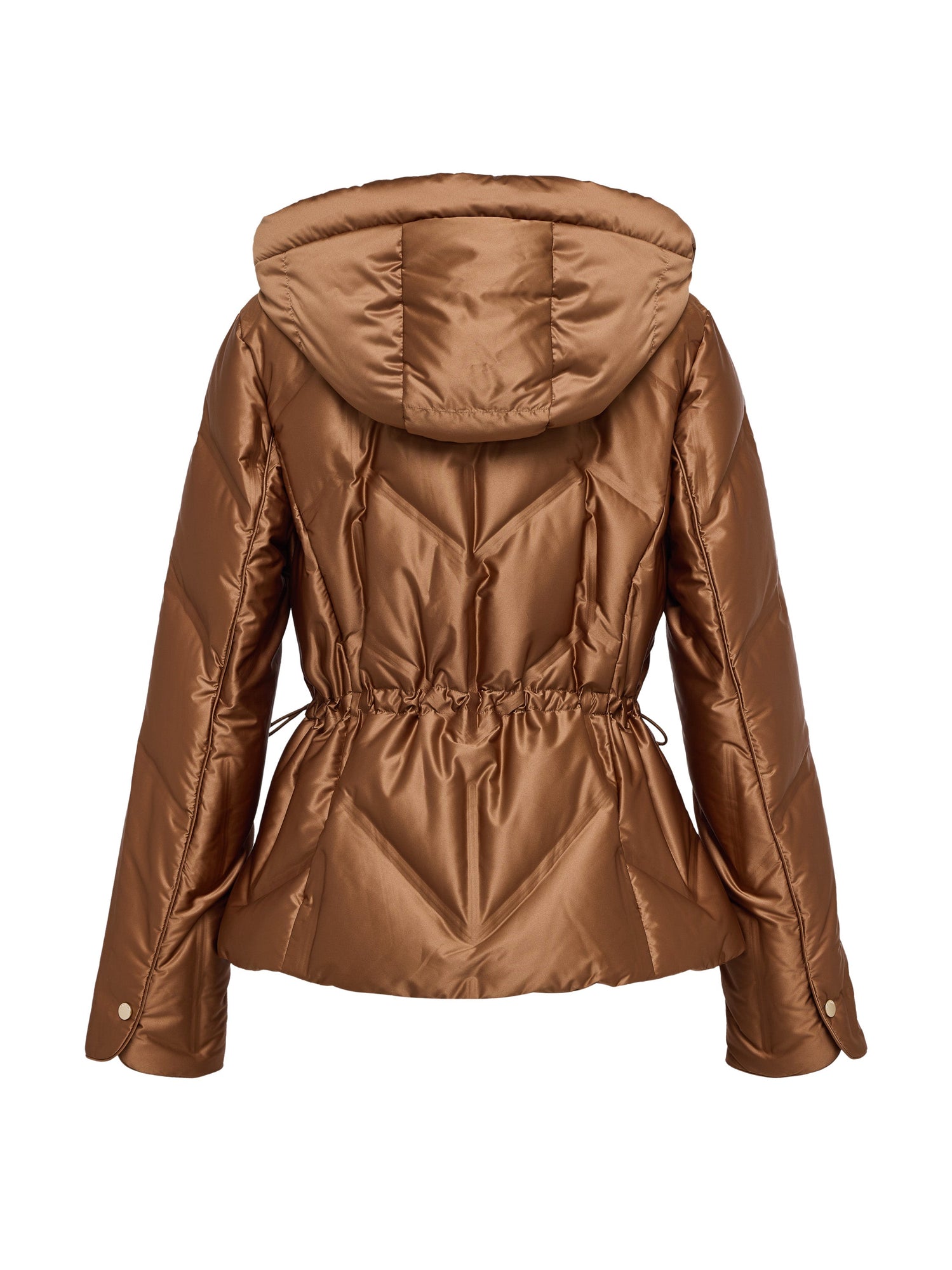 Fitted Puffer Jacket | Brown