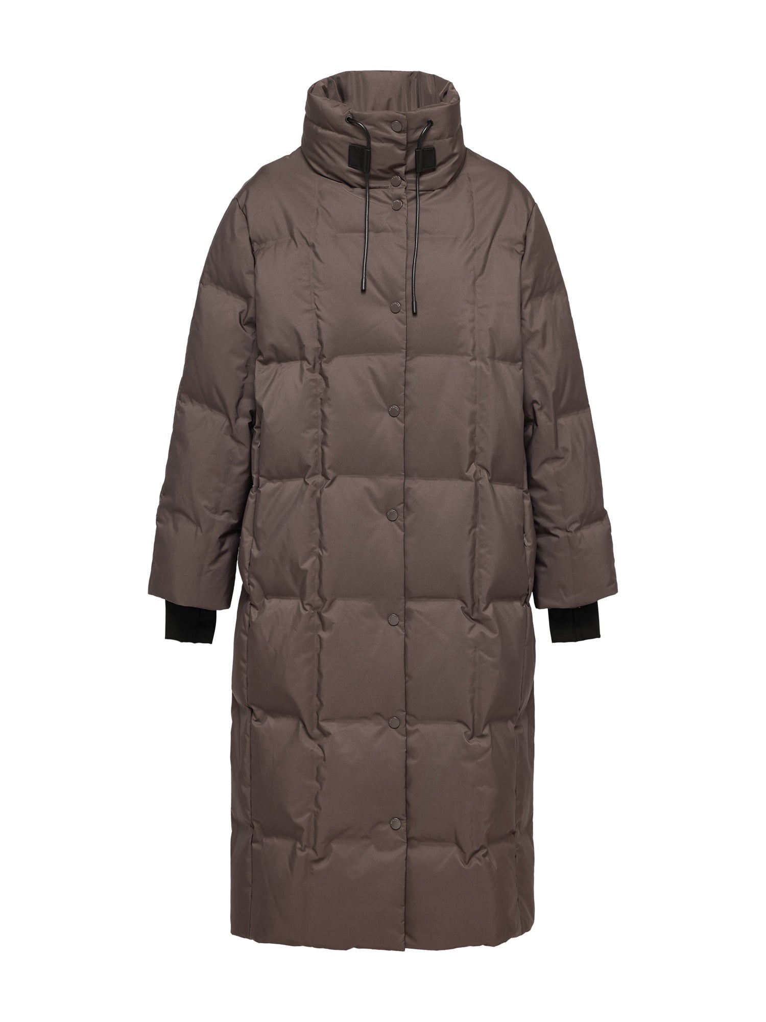 Long Down Coat | Brown