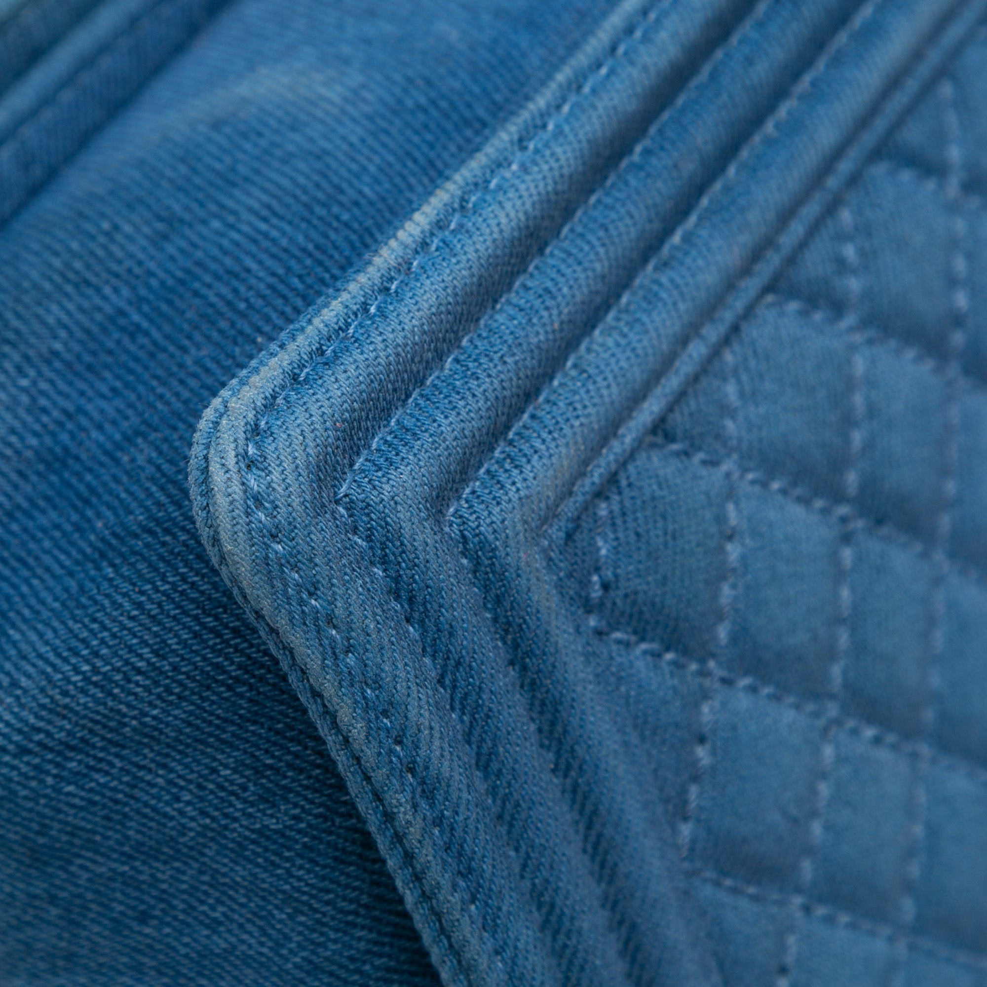 Chanel | Pre-Owned Large Quilted Denim Boy Flap | Blue/Denim