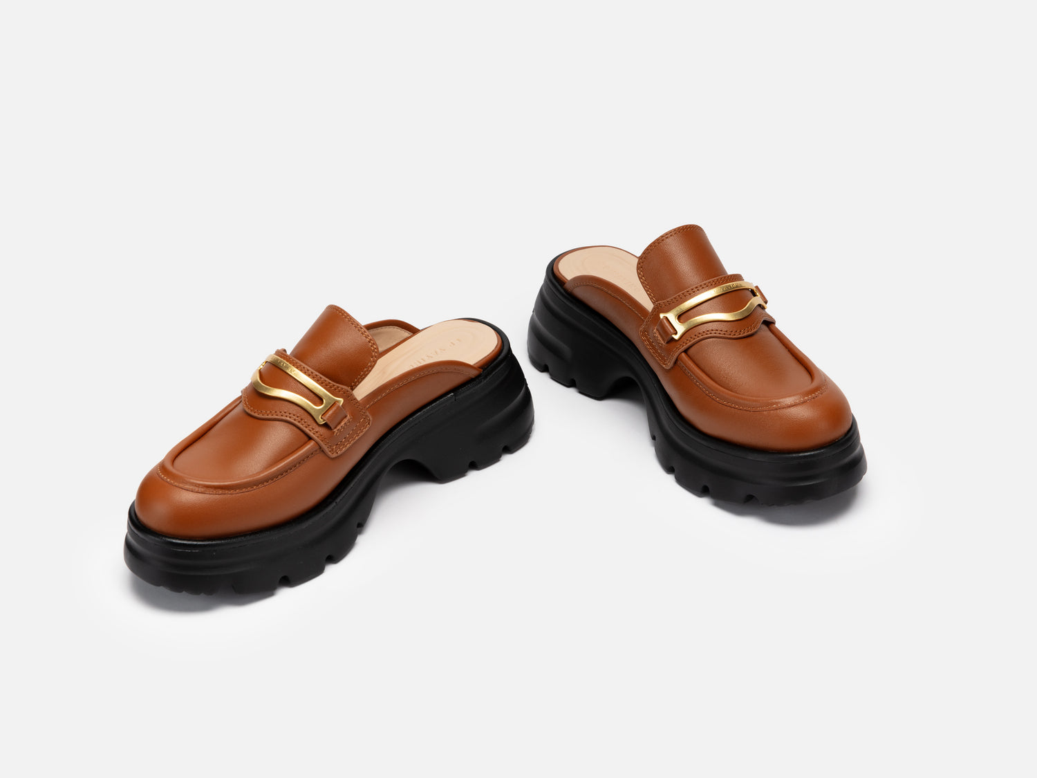 College Style Half-drag Loafers | Brown