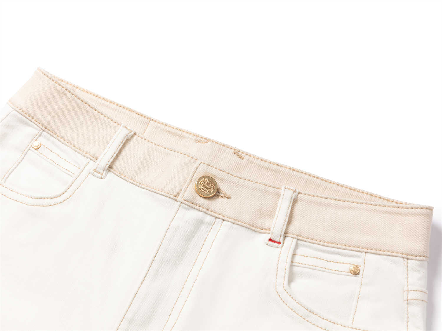 High-waisted Flared Jeans | White