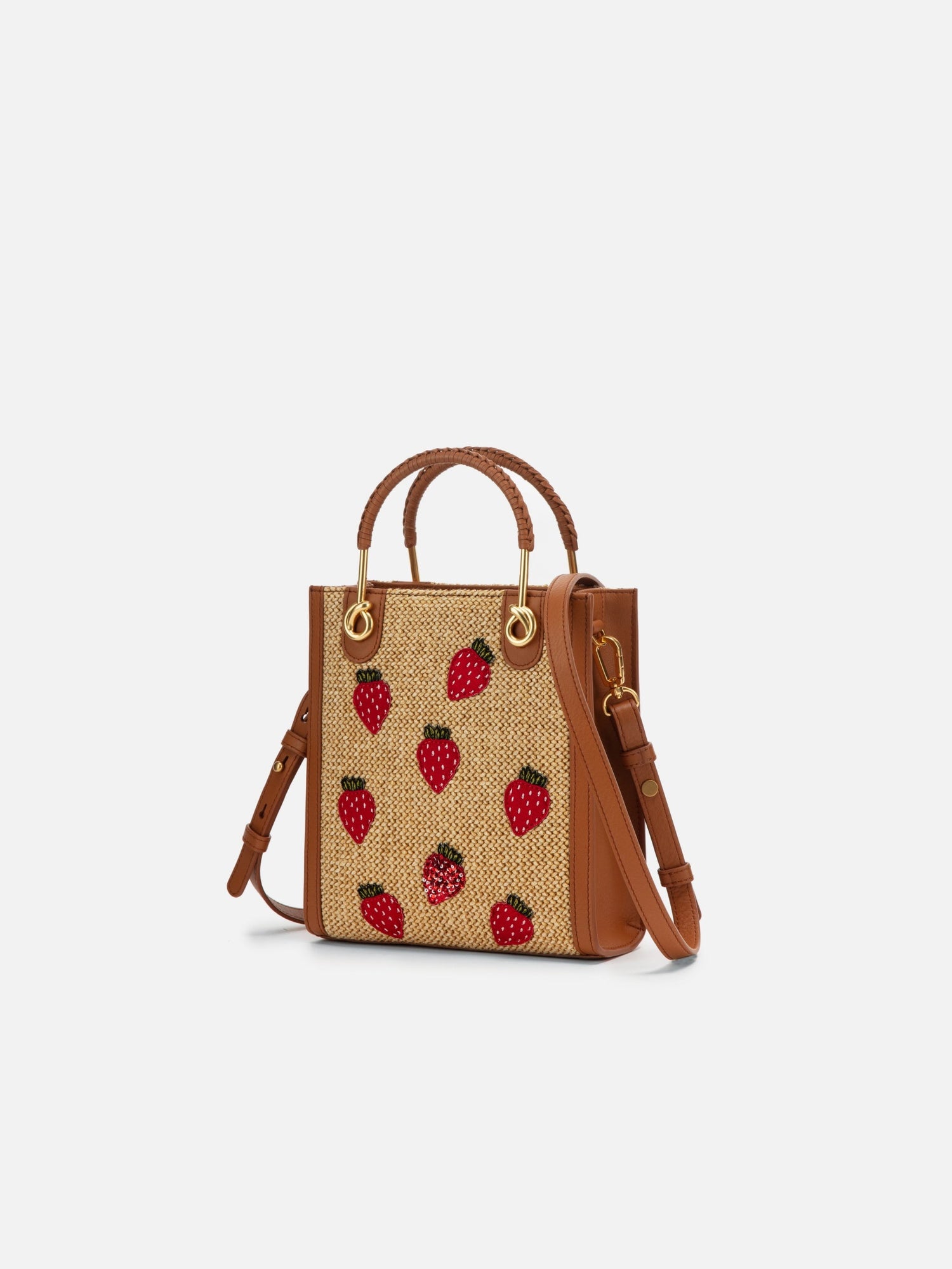 Embroidered Bag | Brown/Red