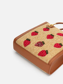 Embroidered Bag | Brown/Red