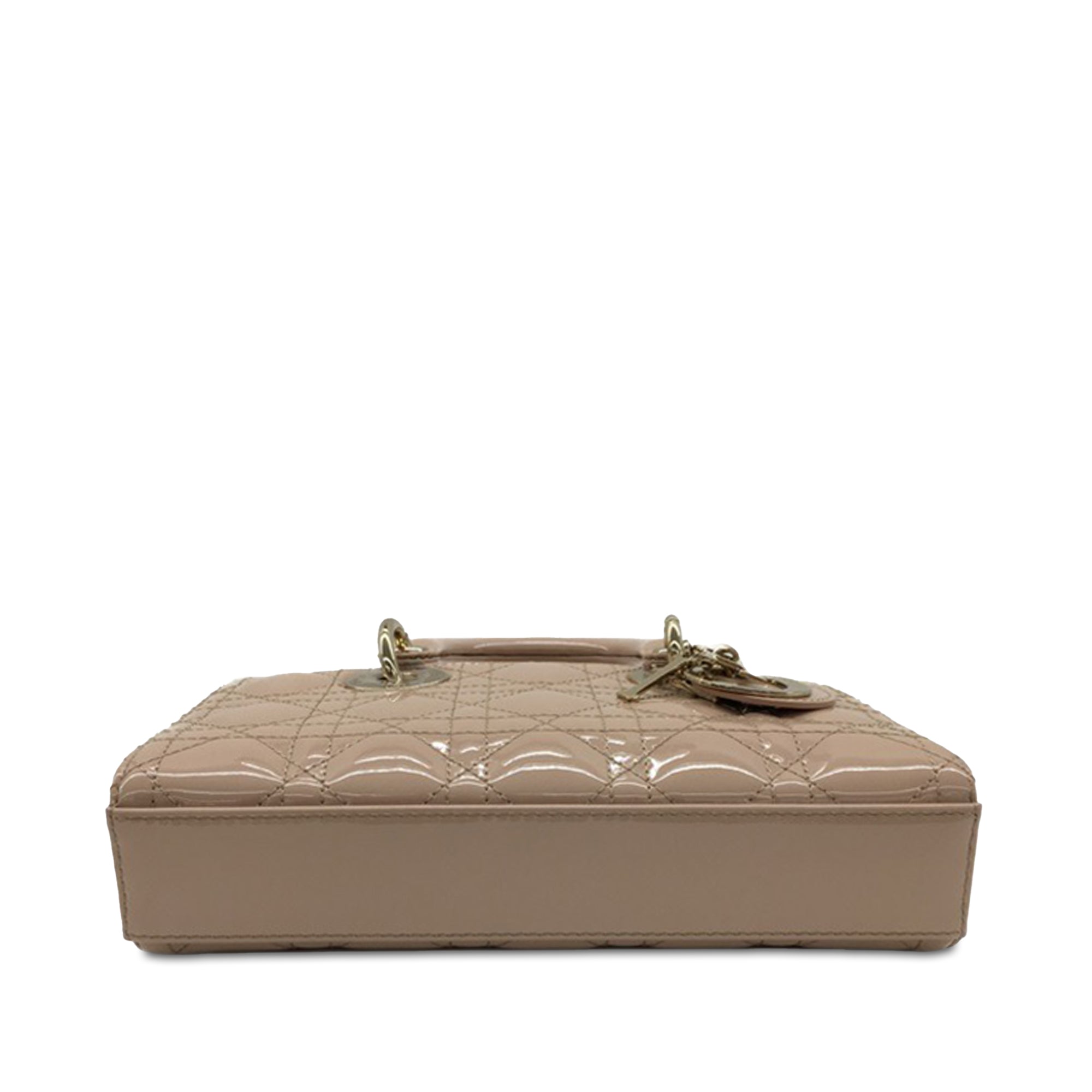 Dior | Pre-Owned Small Patent Cannage Lady D-Joy | Brown/Beige