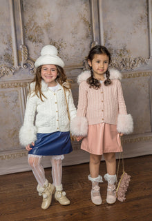 Girl | Vegan Leather Skirt | Navy