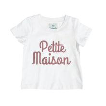 Unisex | Petite Maison Logo Pima Cotton T-Shirt | White x Pink