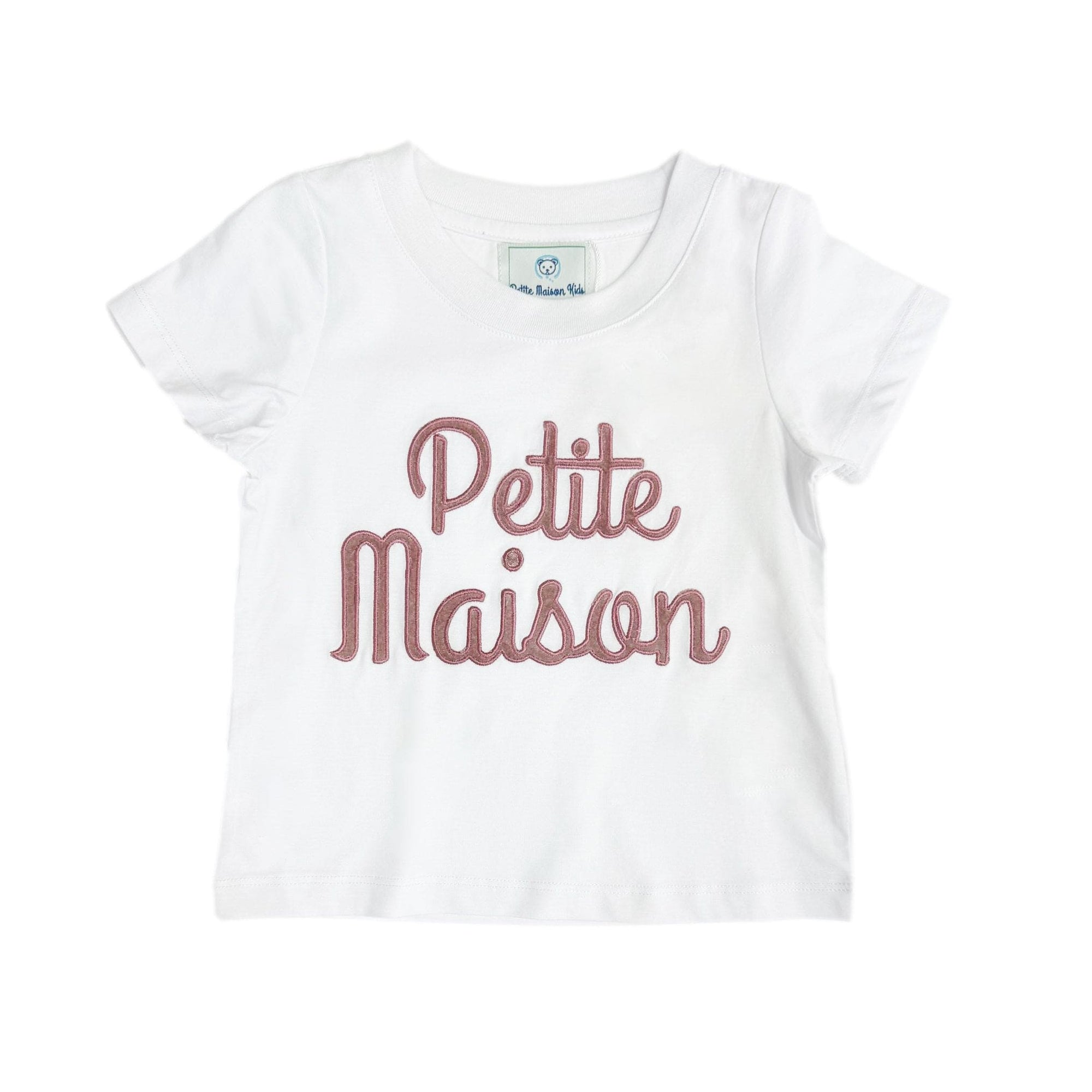 Unisex | Petite Maison Logo Pima Cotton T-Shirt | White x Pink