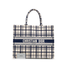 Dior | Pre-Owned Large Check n Book Tote | Blue