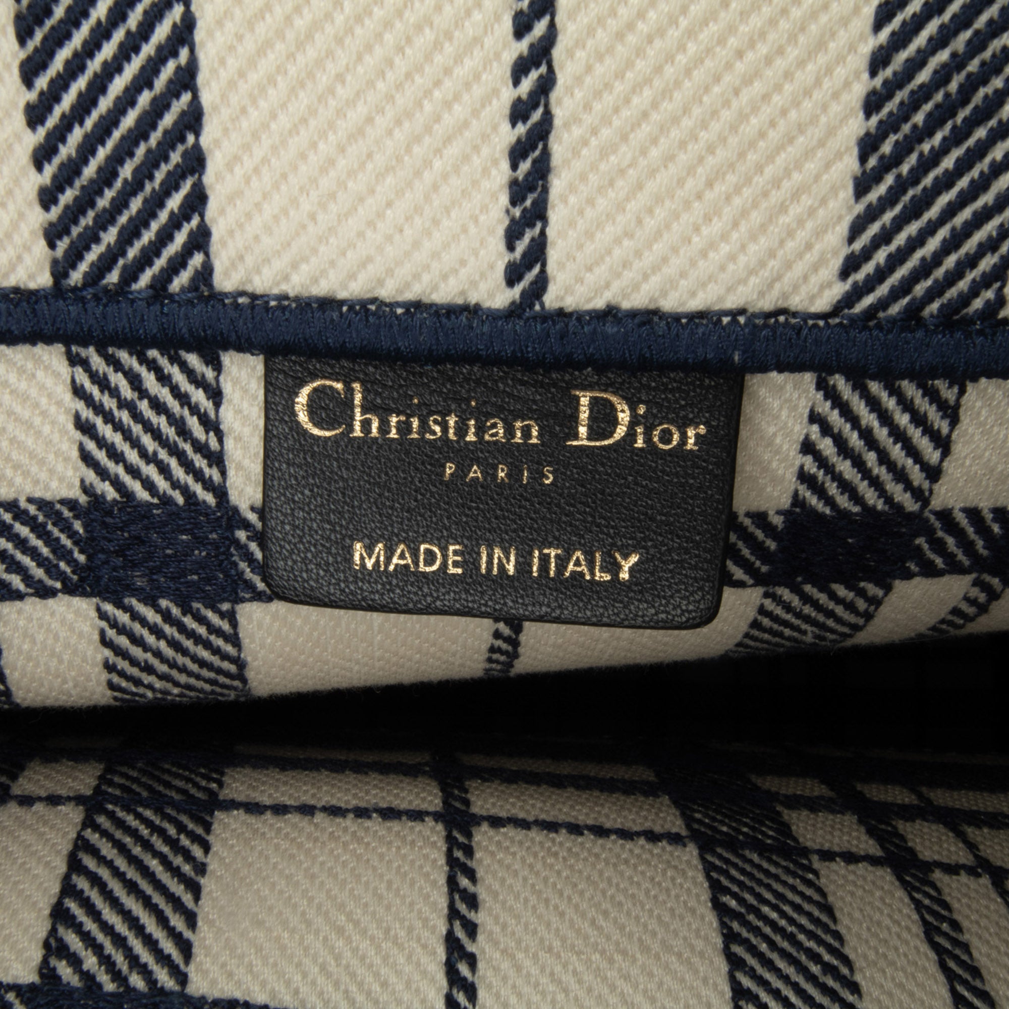 Dior | Pre-Owned Large Check n Book Tote | Blue