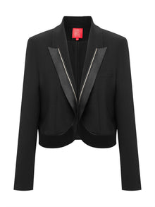 Triacetate Suit Jacket | Black