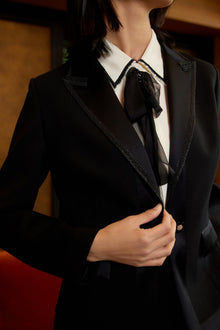 Merino Wool Suit Jacket | Black