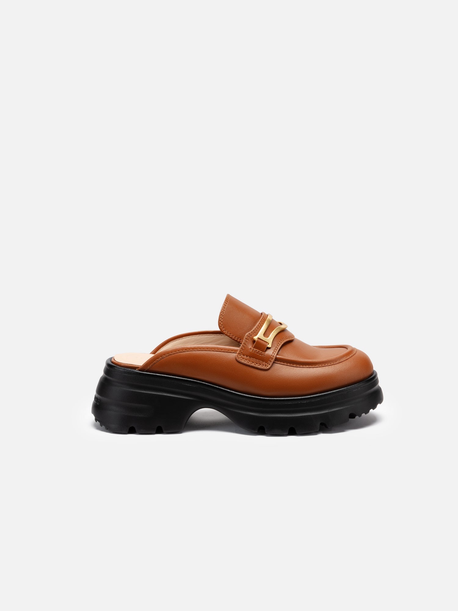 College Style Half-drag Loafers | Brown