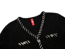 Trimmed Knit Dress | Black