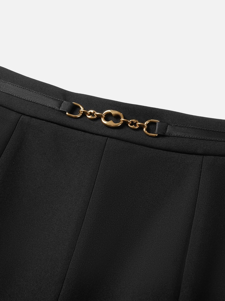 Triacetic Fishtail Midi Skirt | Black