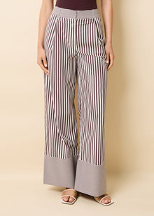 Womens | Marnie Pant | Raisin Brown/Brule Stripe