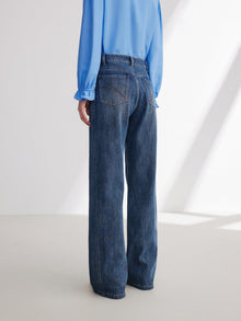 Straight Wide-Leg Jeans | Blue
