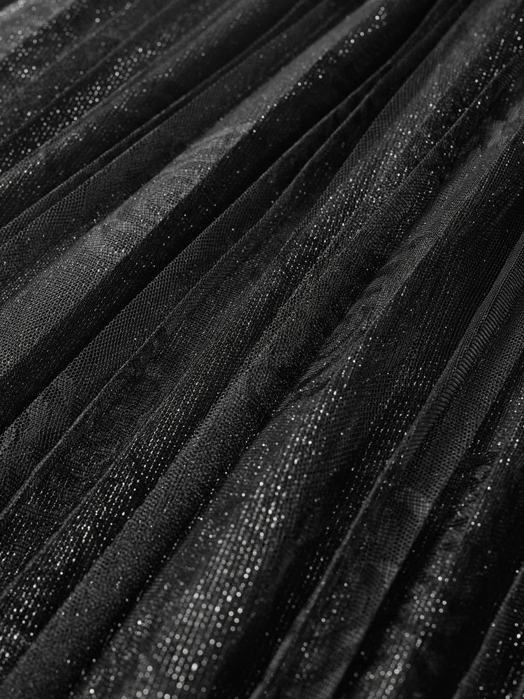 Jacquard Gradient Skirt | Black