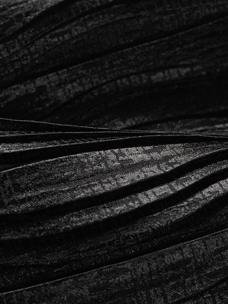 Pleated Straight Pant | Black