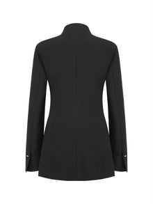 Mandarin Collar Jacket | Black