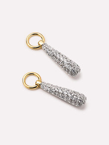 14K Gold Rhodium Plated Cubic Zirconia Water Droplets Earring Charms For Women Ana Luisa Micropave Drop Charms