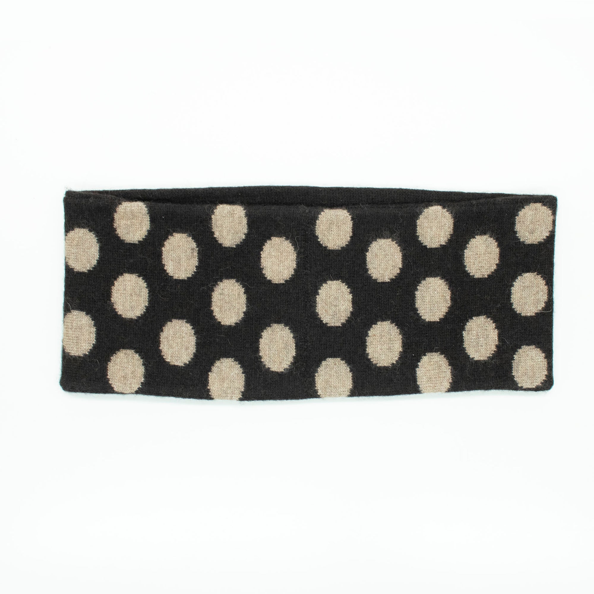 Womens | Polka Dots Design Headband | Dark Brown/Sable Brown