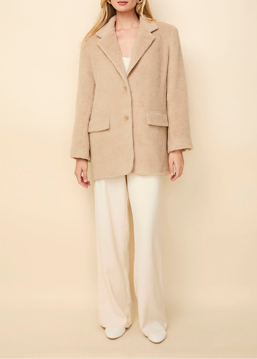 Womens | Warren Alpaca Blend Blazer | Camel
