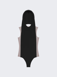 Women | Courrèges | Frame Illusion Hooded Bodysuit & Chocolate & Black