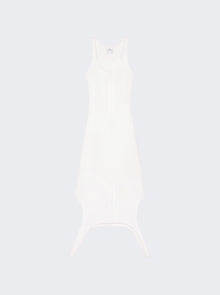 Women | Courrèges | Reversed Rib Knit Long Dress Heritage White