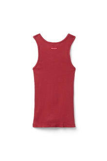 Women | Vintage Fitted Ribbed Tank | Crimson