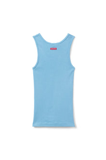 Women | Vintage Fitted Ribbed Tank | Sky