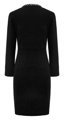 Trimmed Knit Dress | Black