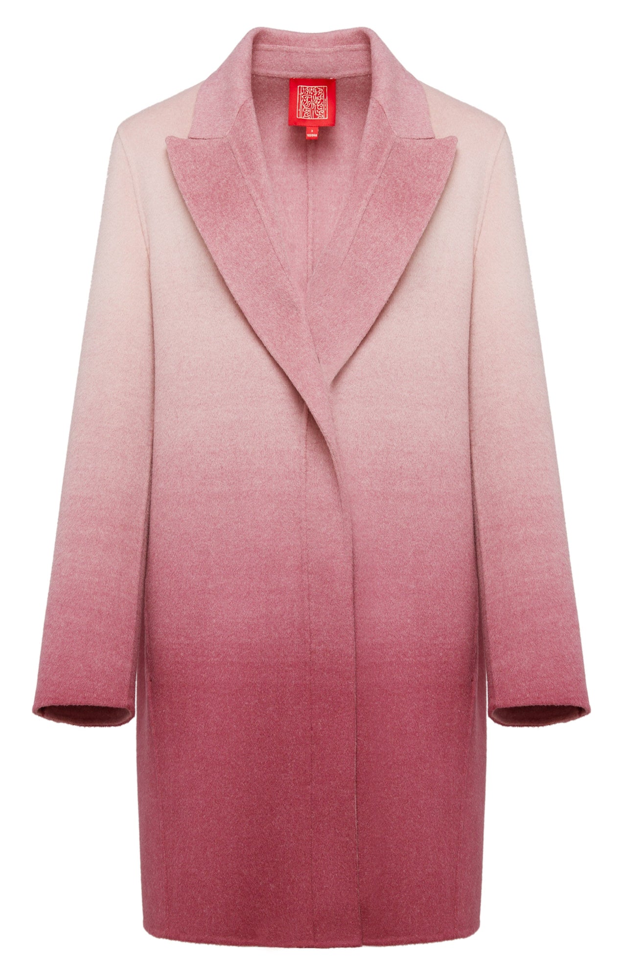 Gradient Cashmere Overcoat | Pink