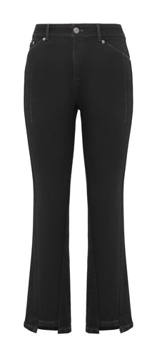 Straight Leg High-Waisted Flared Jean | Black
