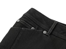 Straight Leg High-Waisted Flared Jean | Black