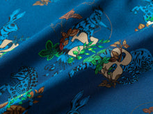 Flora Print Midi Wrap Skirt | Blue