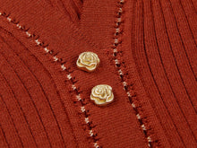 Button Cardigan | Red