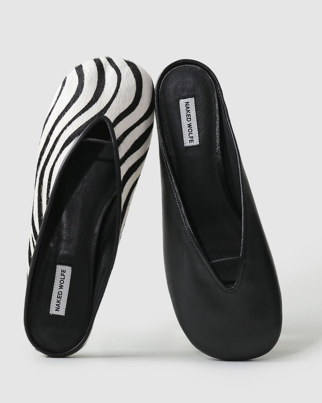 Womens | Pippa Leather Flat | Black