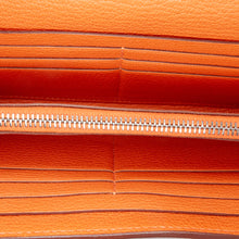 Hermes | Pre-Owned Chevre Mysore Kelly Longue Wallet | Orange