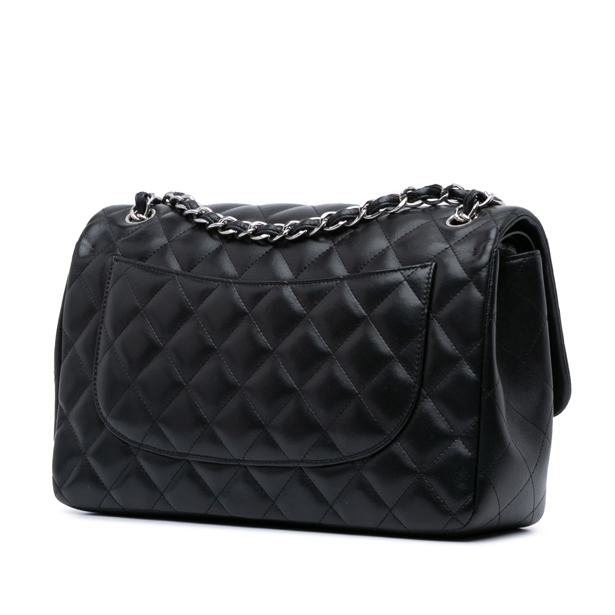 Chanel | Pre-Owned Jumbo Classic Lambskin Double Flap - I | Black