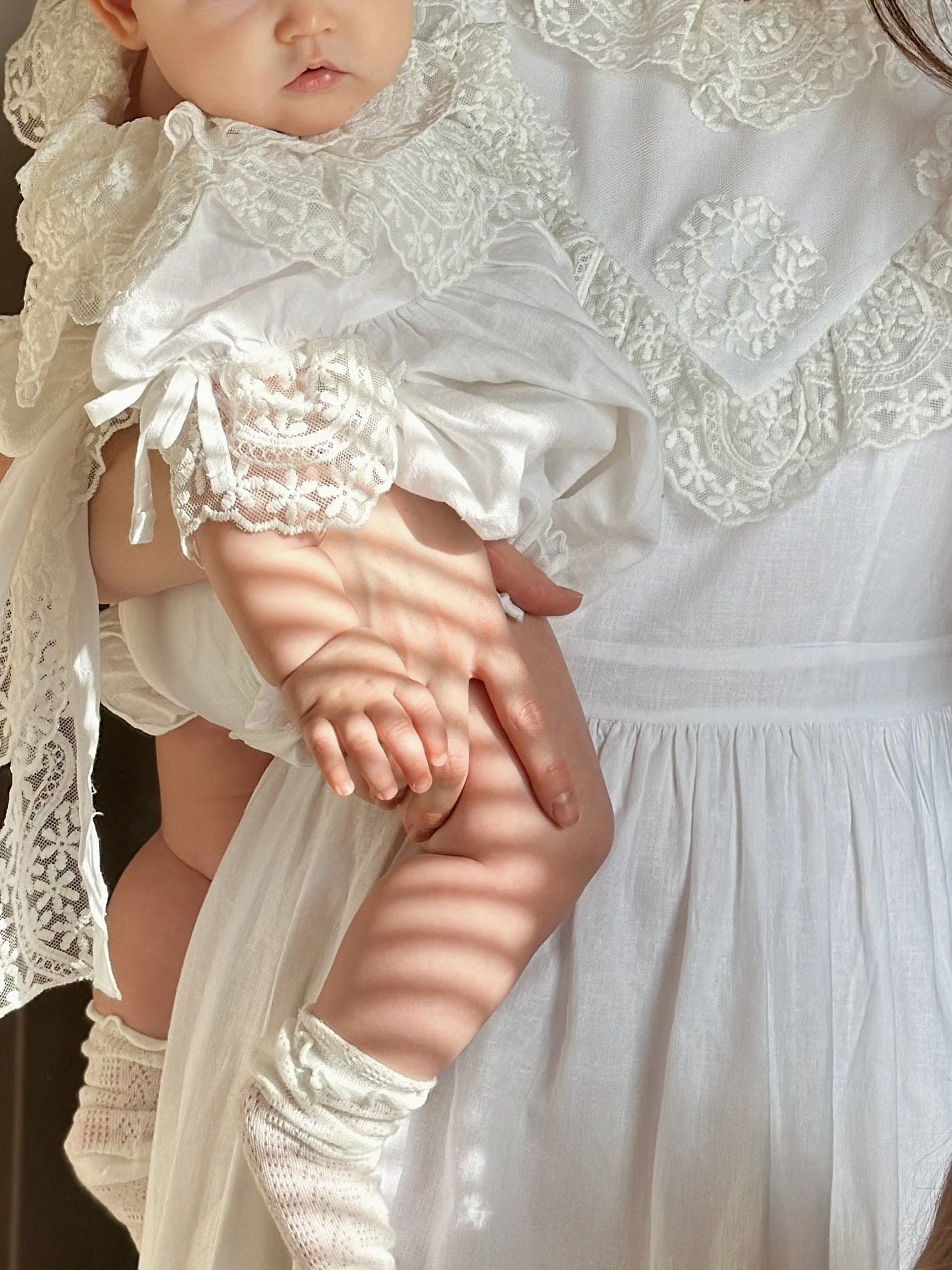 Women | Katherine Embroidered Linen Mom Dress | White