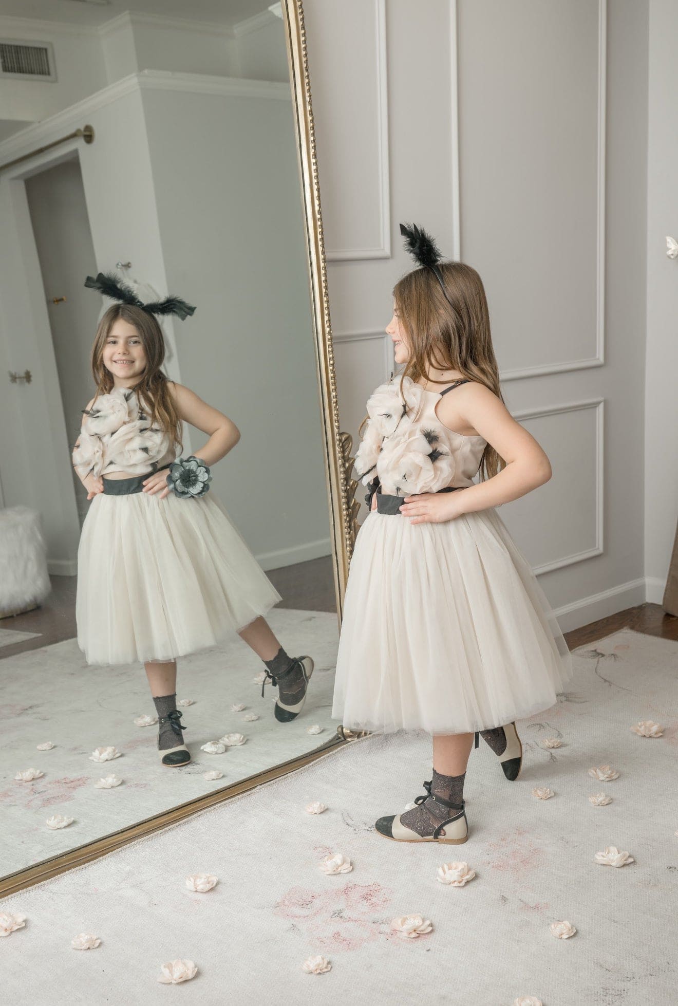 Girl | CocoCaramel Tulle Skirt | Beige
