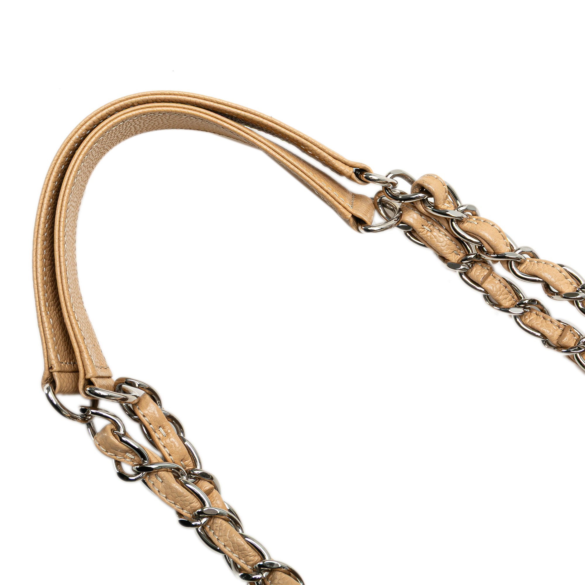 Chanel | Pre-Owned Caviar Grand Shopping Tote | Brown/Light Beige