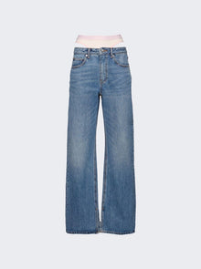 Women | alexanderwang | Pre-styled Hotfix Undie Slit-hem Jeans Vintage Light Indigo