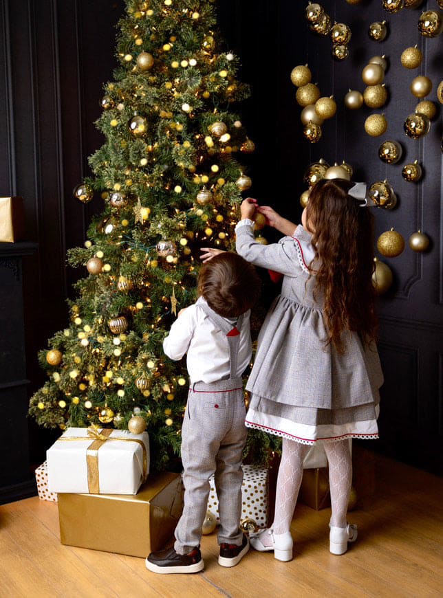 Boy | George Tartan Print Top and Pants Set | White x Black x Gray